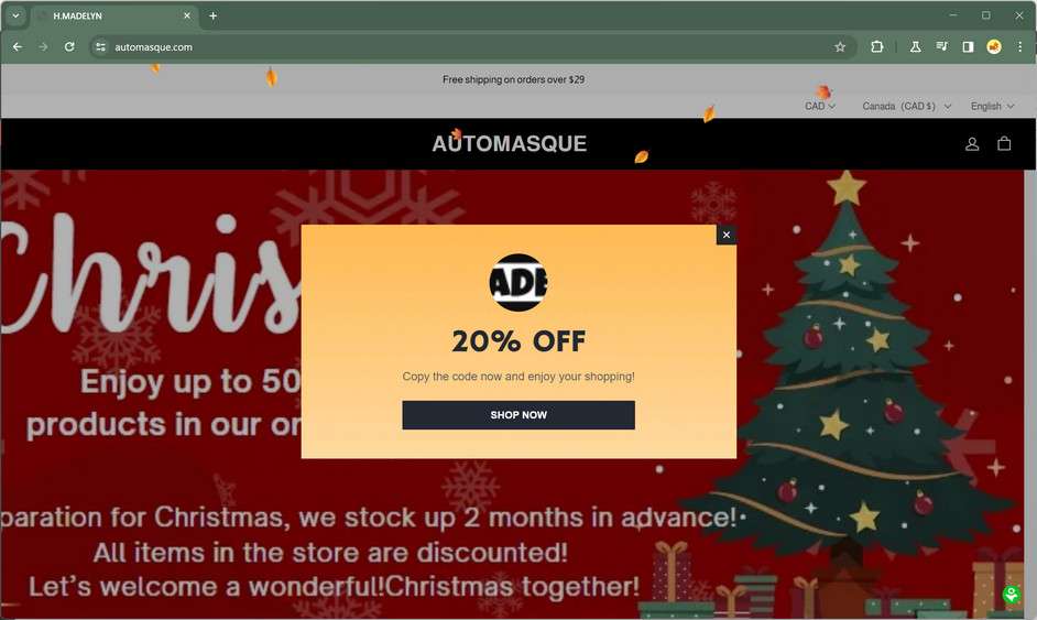 Automasque.com scam