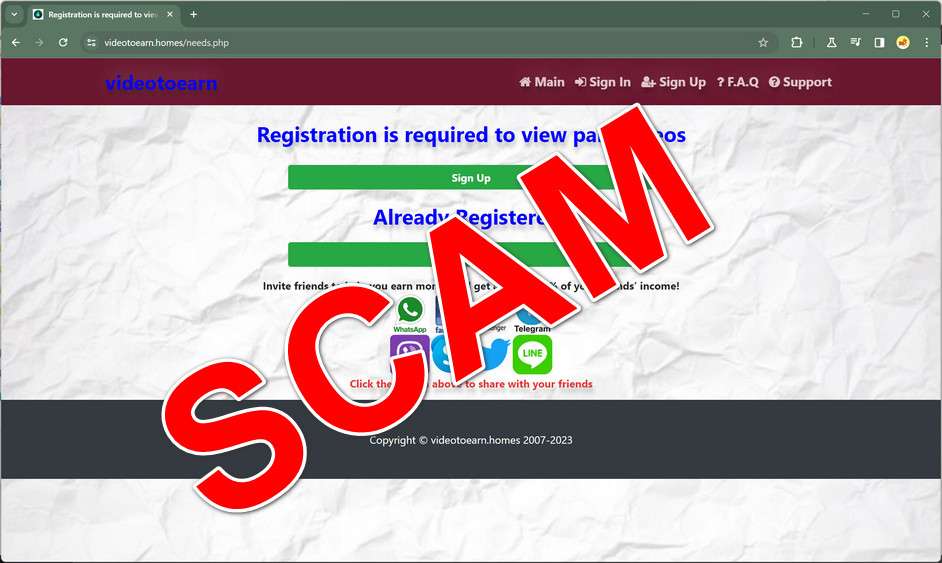 Don't Become a Victim of the VideoToEarn Watch Videos Scam