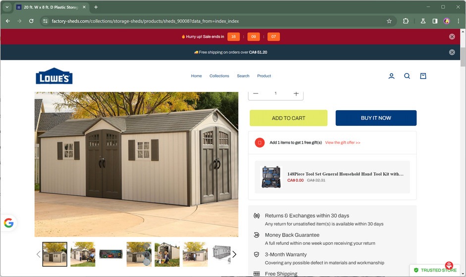 Factory-Sheds.com scam