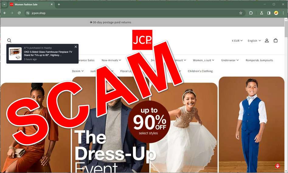 Fake JCPenney Clearance Sales Promising 90% Off Are A Scam