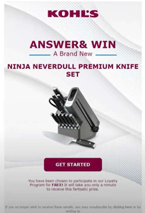 Exposing The Kohl's Ninja Knife Set Giveaway Scam