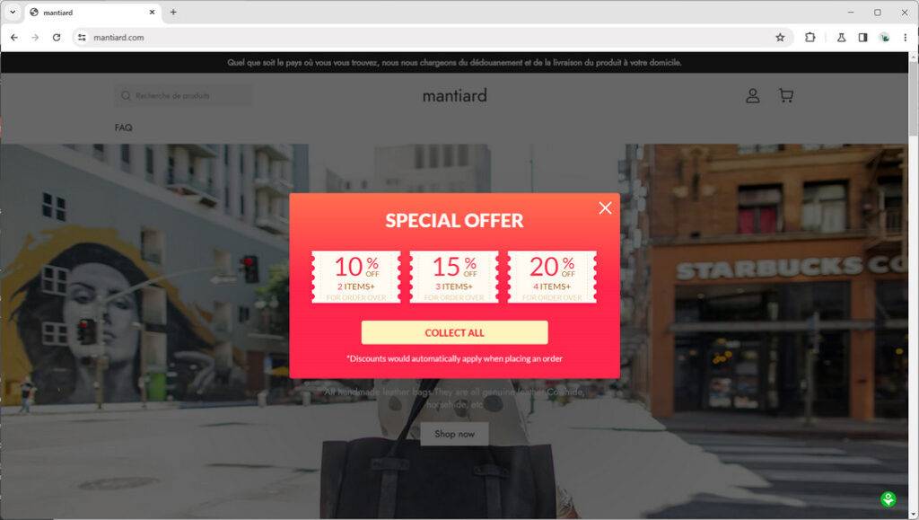 Mantiard.com Scam