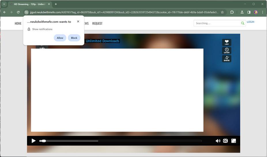 Neukdwithmefe.com malware