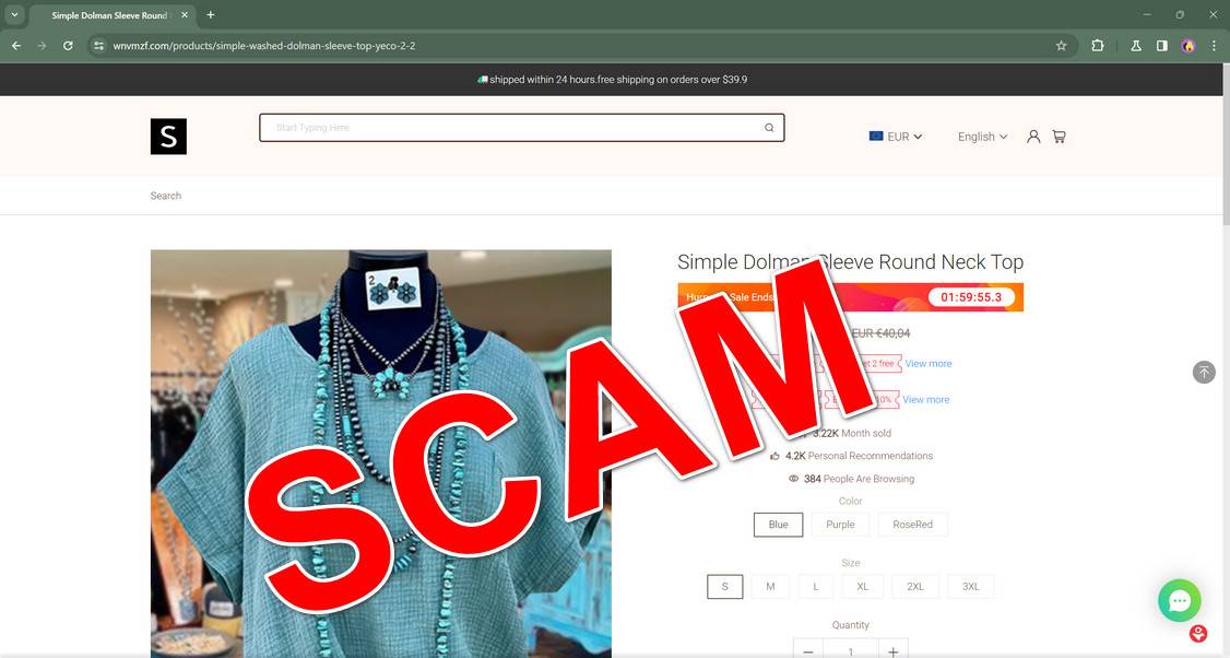 Sheingonline.shop Scam Alert: A Fake Shein Website