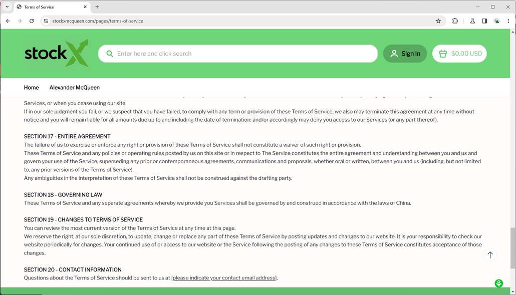 Stockxmcqueen.com scam