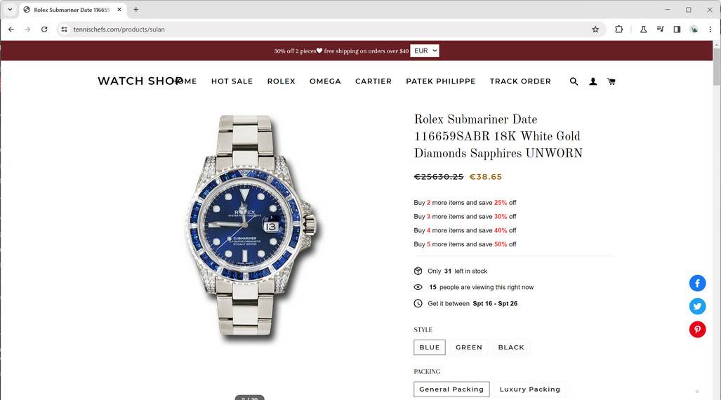 TennisChefs.com Scam