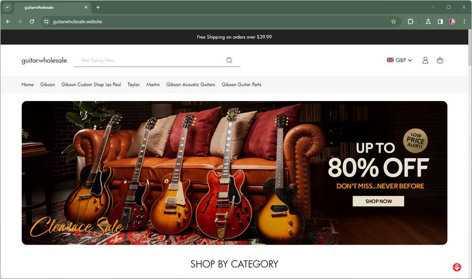 guitarwholesale.website scam