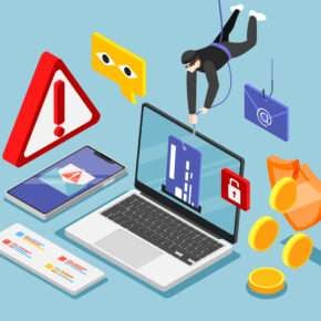 Phishing Isometric Background