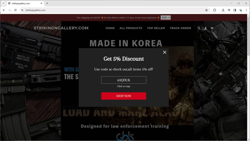 strikingngallery.com SCAM