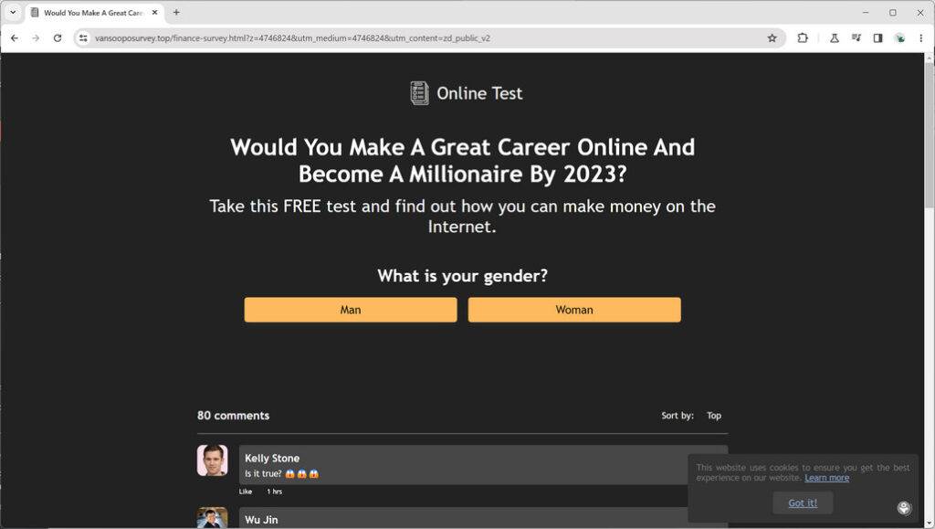 vansooposurvey.top malware
