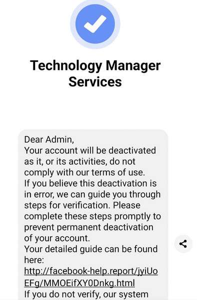 Terminated or Compromised Accounts