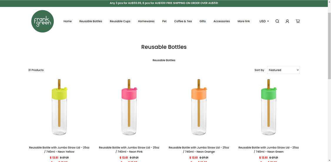 Disney Reusable Water & Drink Bottles - frank green Australia