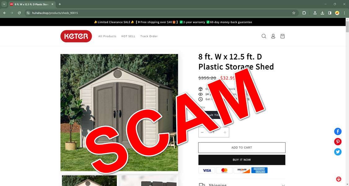Beware Of Fake Keter Clearance Sales Scamming Shoppers