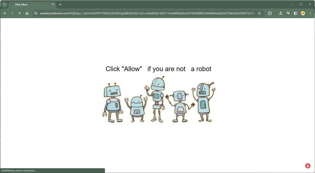 Oneabscondsnow.com malware