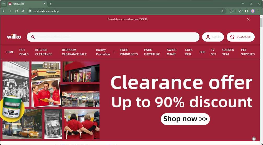 Outdoordventures.shop scam