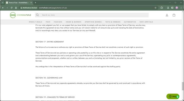 Overhalfsale.com scam