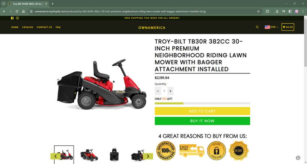 Ownamerica.myshopify.com scam