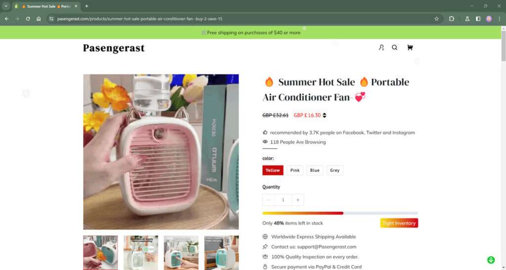 Pasengerast.com scam