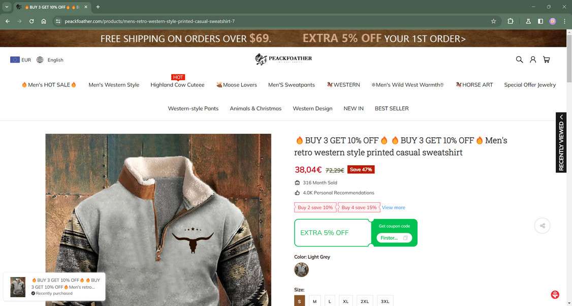 Peackfoather.com scam