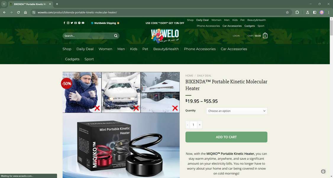 Beware The AEXZR Mini Portable Kinetic Heater Scam Read This