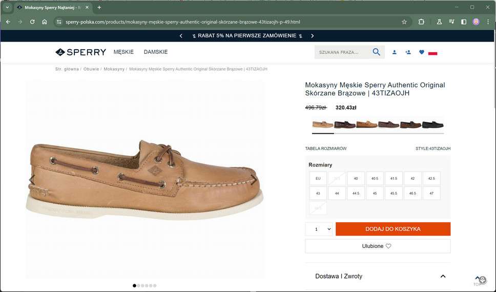 Sperry website on sale