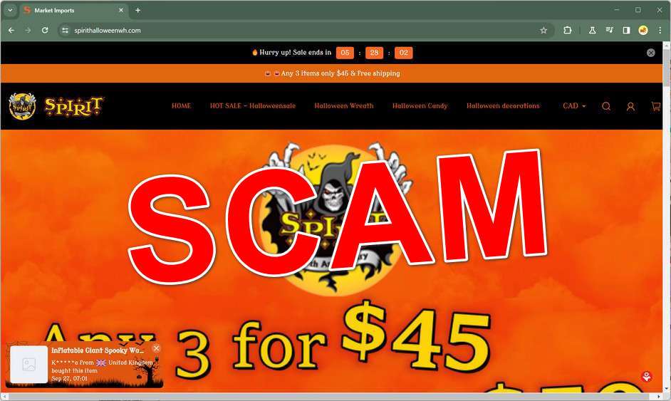 Beware Of The Viral Factory Outlet Store Closing Sale Scam - MalwareTips  Blog