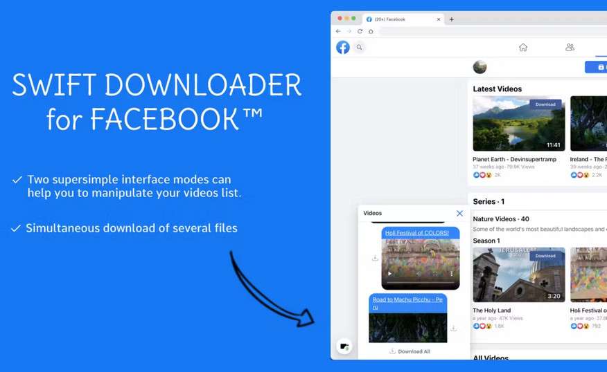 Swift Video Downloader for Facebook