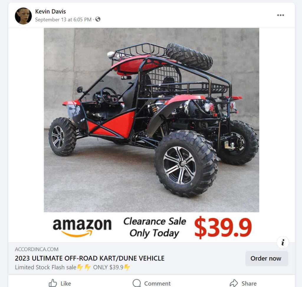 Watch Out For The Viral OffRoad Kart Scam On Facebook