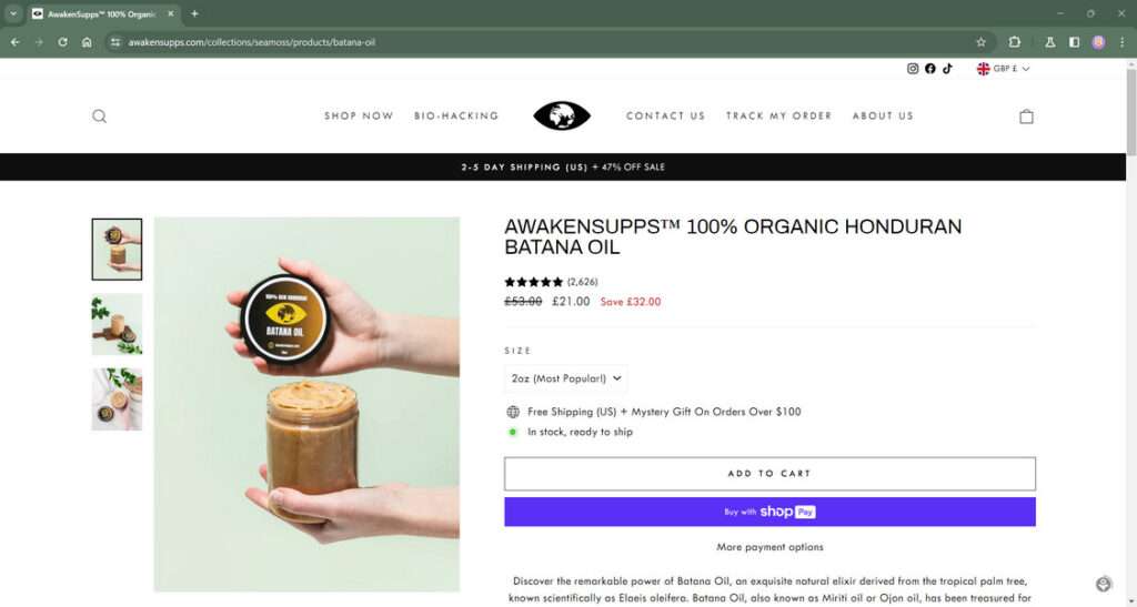 awakensupps.com scam