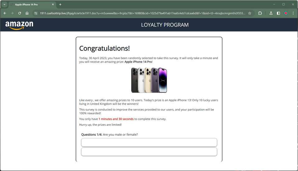 cuefoottrip.live scam