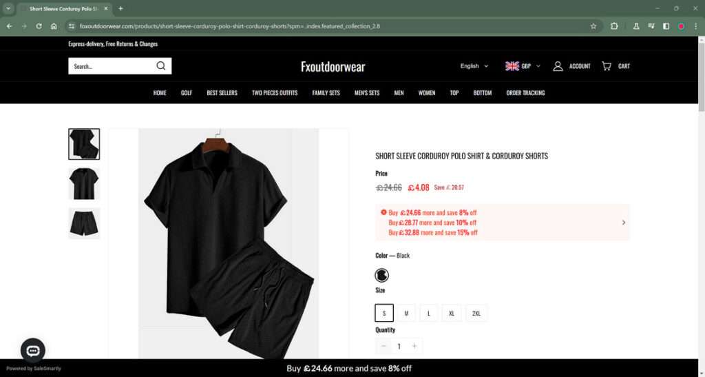 foxoutdoorwear.com scam