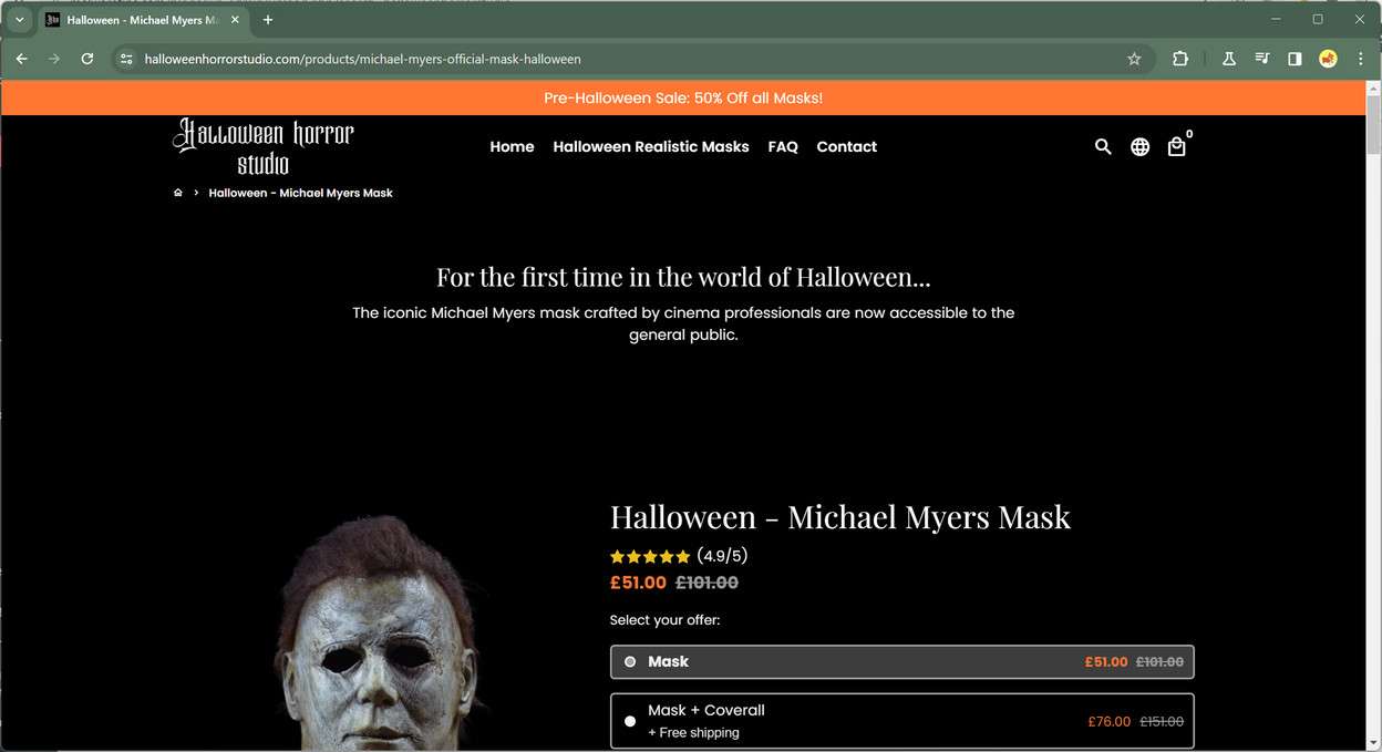 halloweenhorrorstudio.com scam