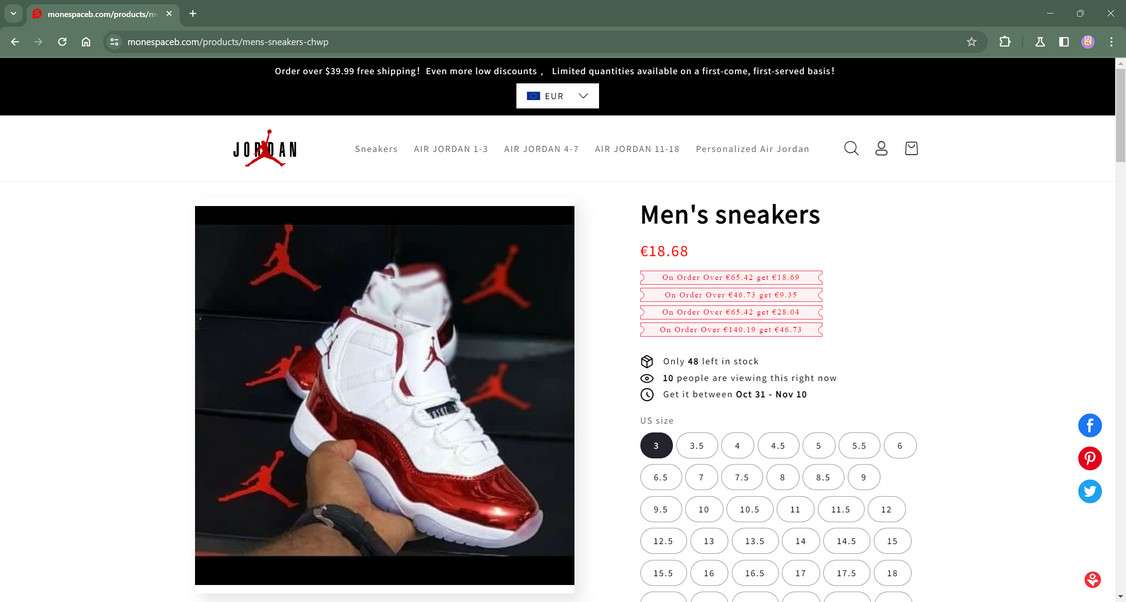 Jordan store store website