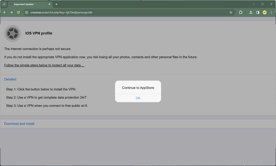unexteae.co.in malware