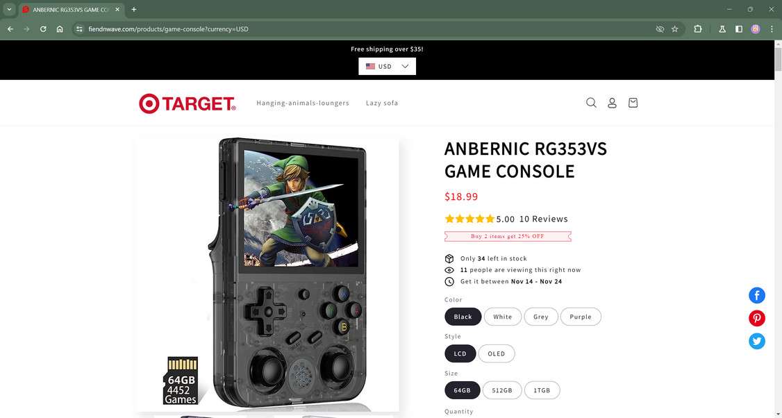 Exposing The Fake $18.99 ANBERNIC RG353VS Console Sale Ripoff