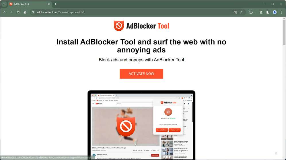 Adblockertool.net Scam