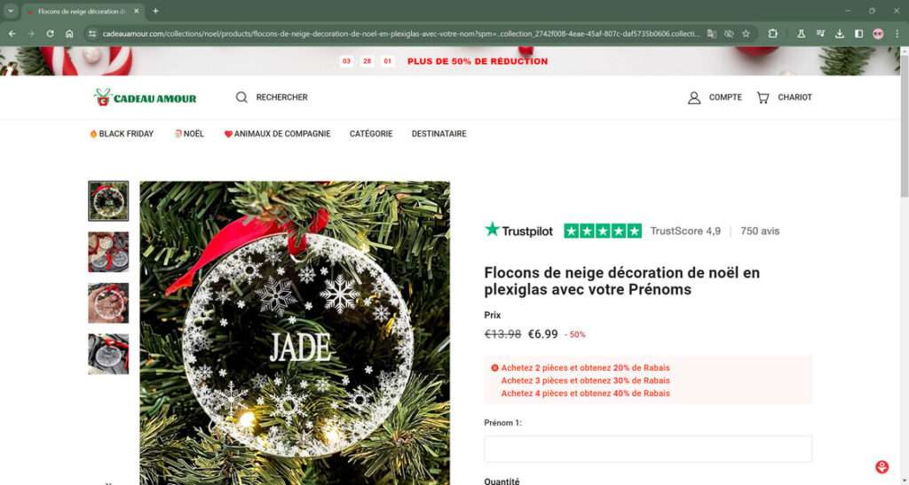 Cadeauamour.com scam