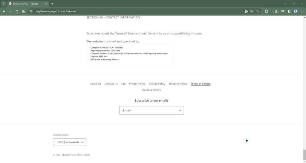 Citygiftn.com scam