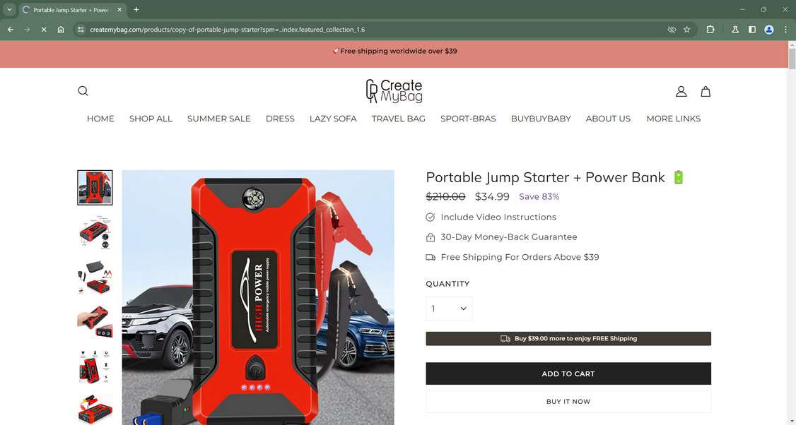 Createmybag.com scam