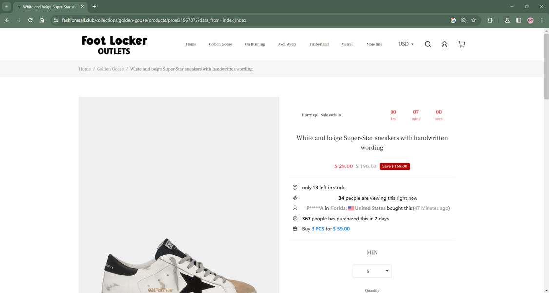 Fashionmall.club scam 1