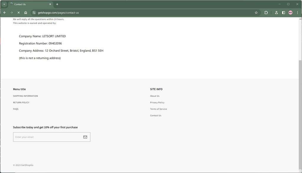 Getshopgo.com scam