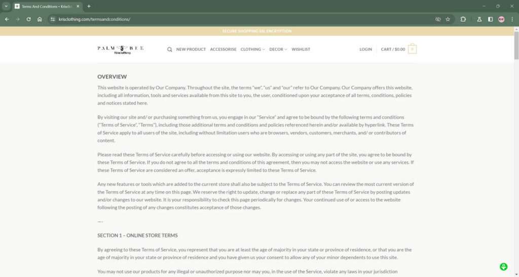 Krisclothing.com scam