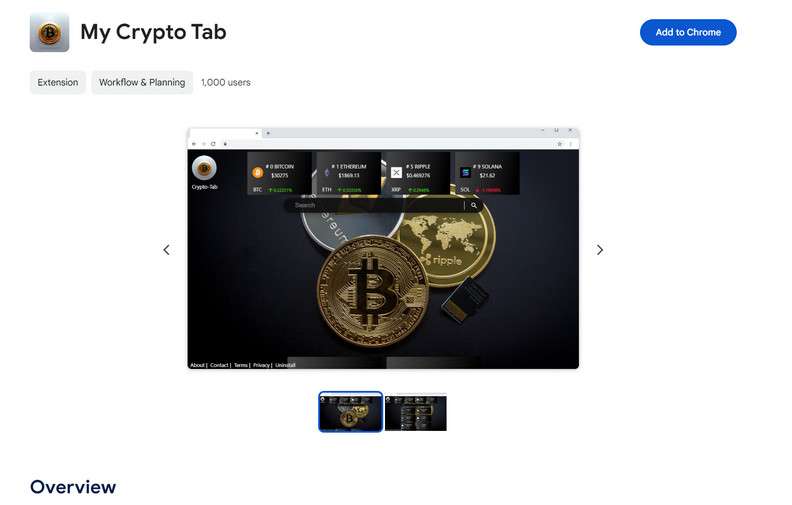 My Crypto Tab