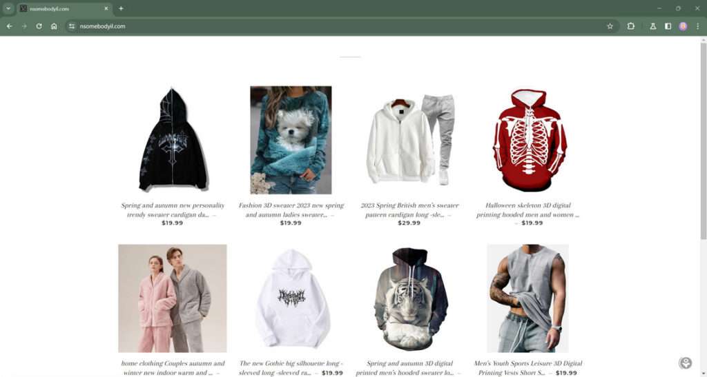 Fake Nsomebodyil.com Shop - Scam Store Warning 1 Nsomebodyil.com scam