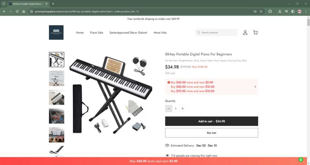 Promopricepalace.com scam