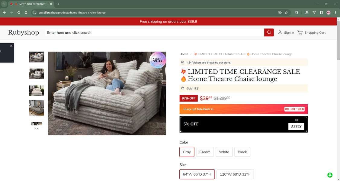 Pulseflare.shop scam