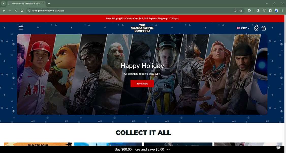 Retrogamingofdenver-sale.com scam