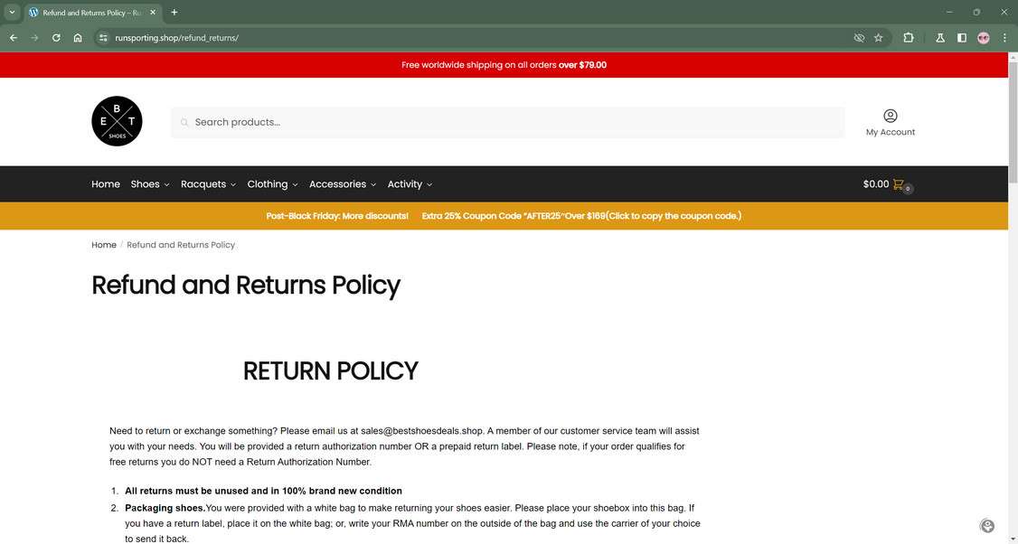 Runsporting.shop scam