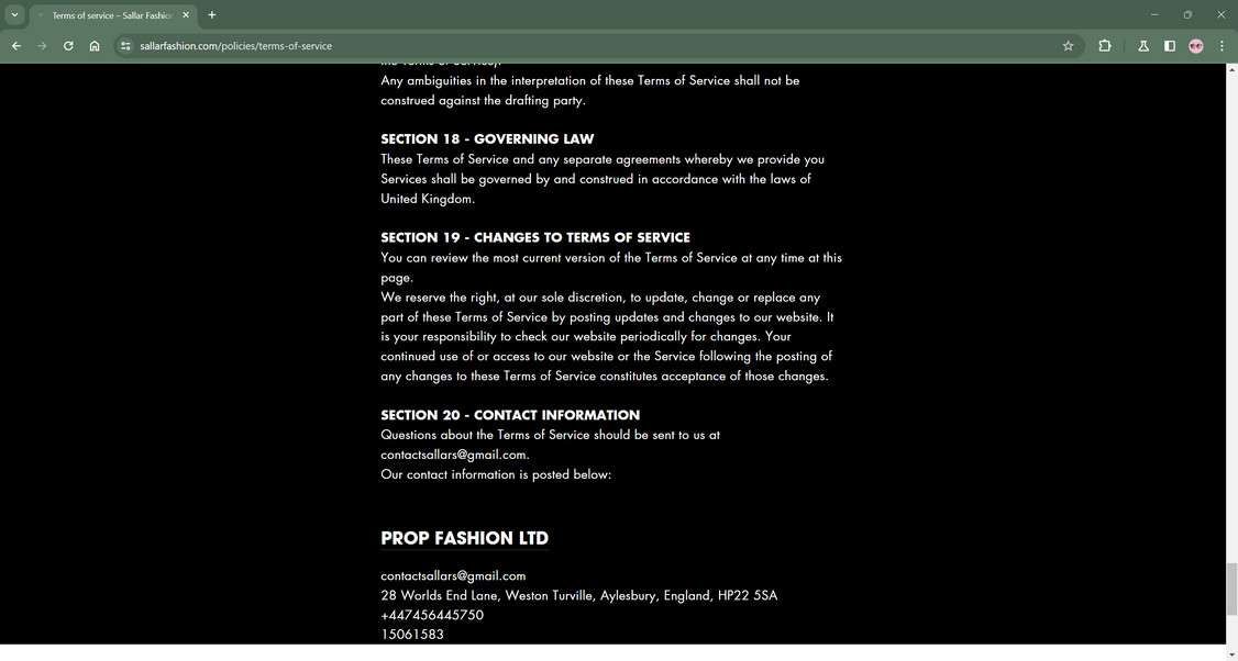 Sallarfashion.com scam