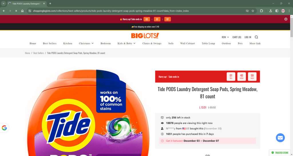 Shoppingbiglots.com scam